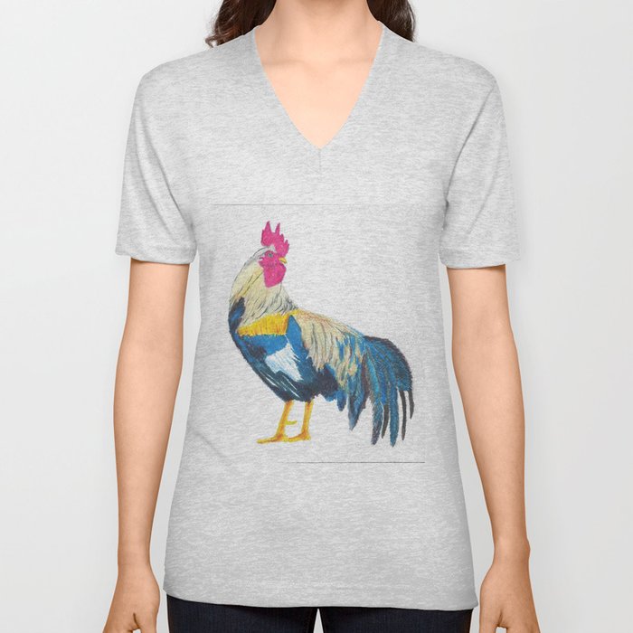 Rooster 3 V Neck T Shirt