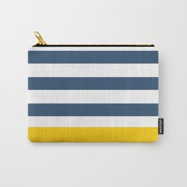 Navy and yellow stripes Carry-All Pouch