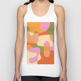 Bright Color Block Shapes Tank Top | Graphicdesign, Eclectic, Shape, Arch, Bright, Shapes, Pink, Pattern, Red, Abstract 