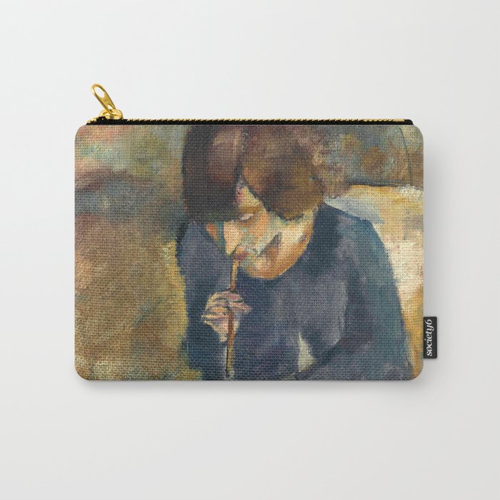 Jules Pascin - Hermine with Cigarette Holder - Hermine au Fume-Cigarette Carry-All Pouch