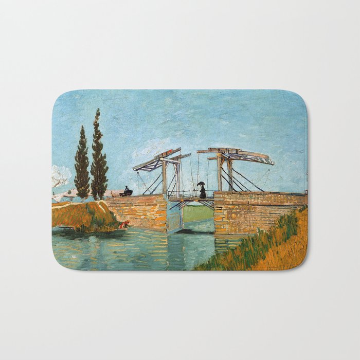 Vincent van Gogh "Langlois Bridge at Arles" Bath Mat