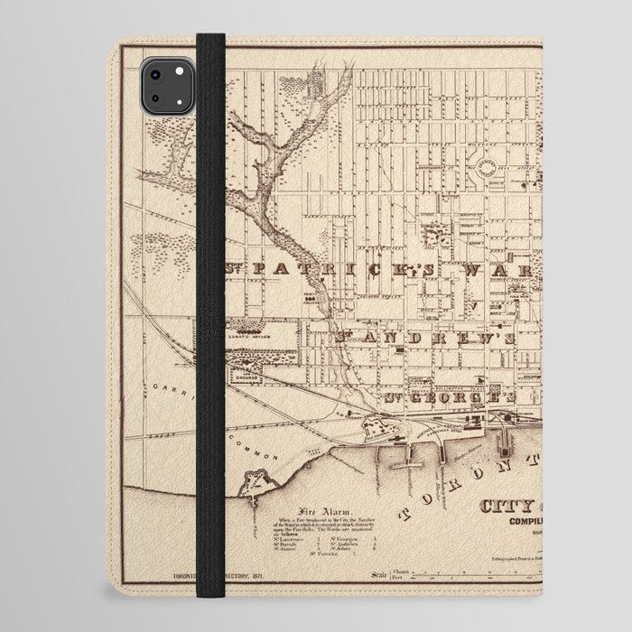 1871 Vintage Map of Toronto iPad Folio Case