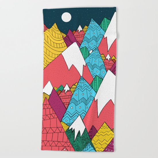 Mountainscape Beach Towel