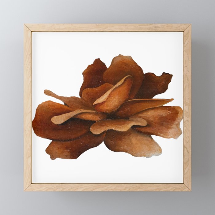 Flower Oil Painting Framed Mini Art Print