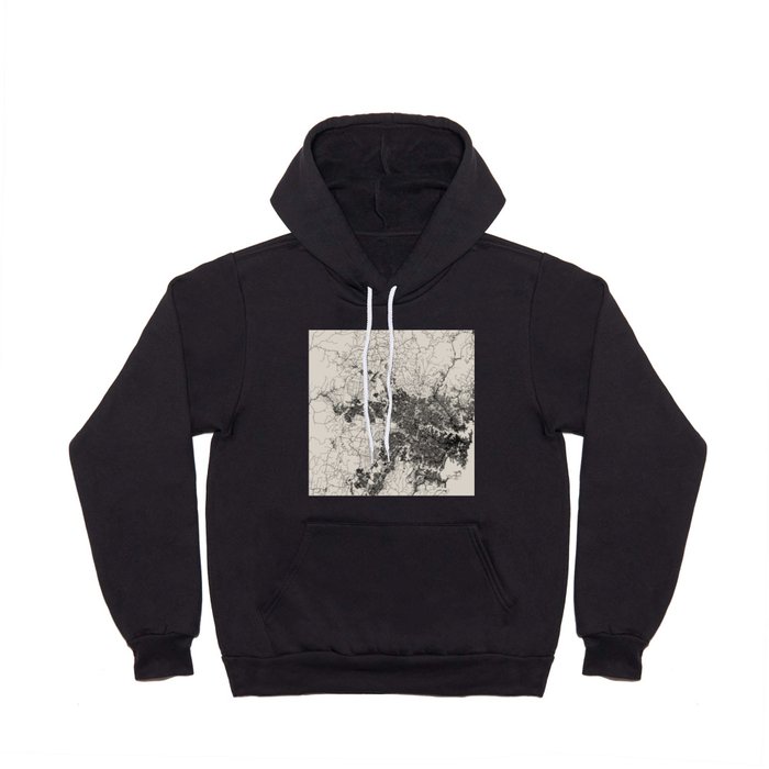 Sydney City Map - Australia Black & White Map Hoody