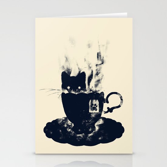 Having Tea With my Lovely Cat Stationery Cards
