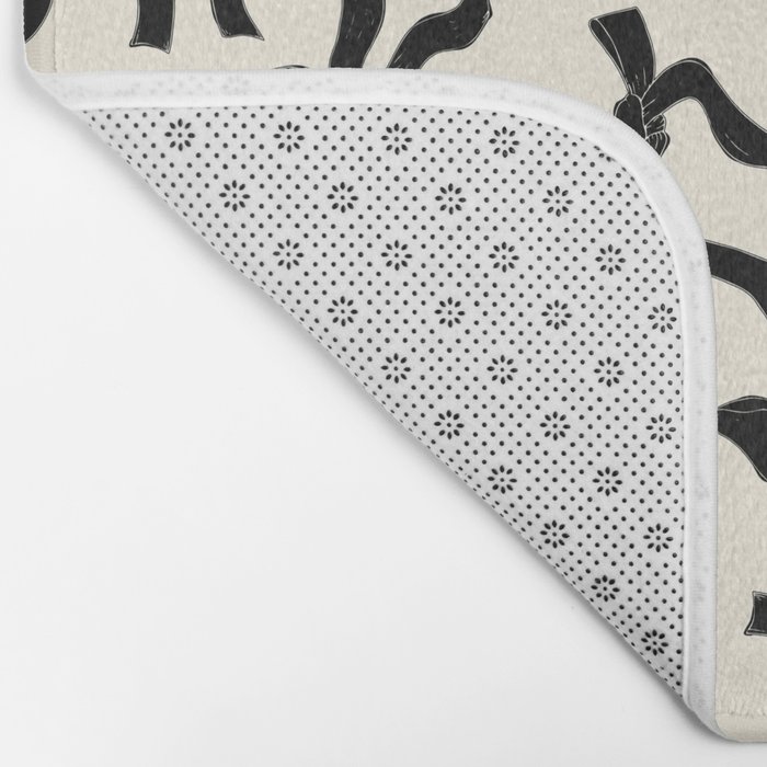 Coquette black bows on a cream beige background pattern