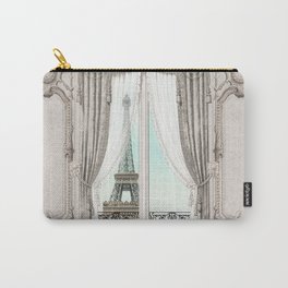 Eiffel Tower room with a view Carry-All Pouch