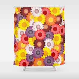 Colorful Daisies Shower Curtain