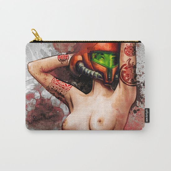 Sexy Metroid Samus Aran Pinup Zero Suit Painting Carry-All Pouch