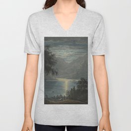 Upper Part of Ulswater from Lyulph’s Tower by Harriet Cheney V Neck T Shirt