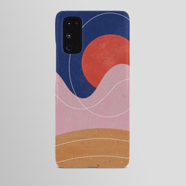 Abstract Red Moon Pink Mountains  Android Case