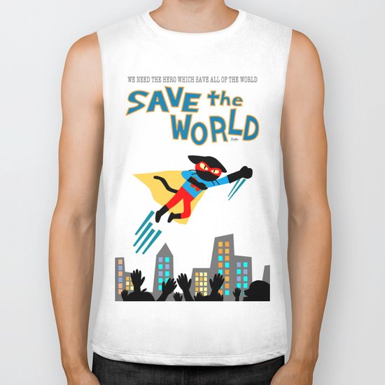 Save the World Biker Tank
