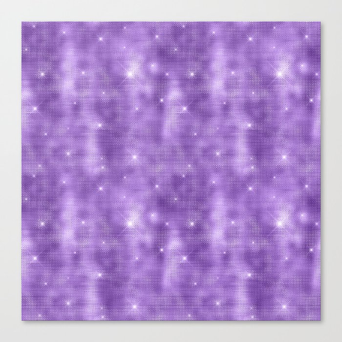 Glam Lavender Diamond Shimmer Glitter Canvas Print