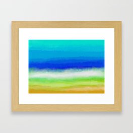 Sand & Sea Watercolor Framed Art Print