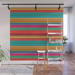 Colorful stripes Serape Saltillo Mexican sarape blanket vibrant zerape jorongo zarape pattern Wall Mural