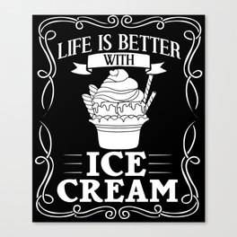 Ice Cream Roll Maker Truck Recipes Canvas Print