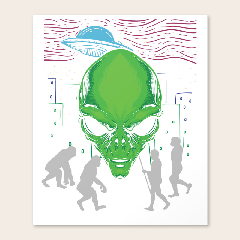 Ufo Outerspace Spaceship Extra Terrestrial Scientist Galaxy Planet Alien Human Evolution Gift Canvas Print By Tomgiant Society6