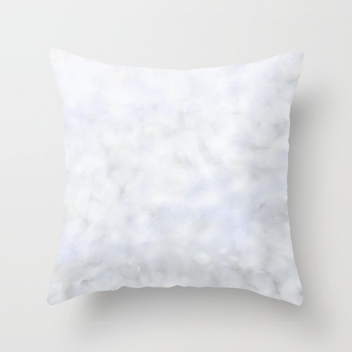 Soft, Fluffy Snow Throw Pillow by Katherine Friesen
