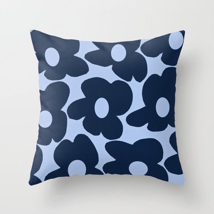 large blue throw pillows