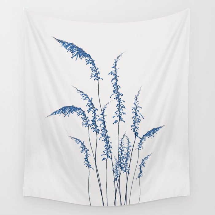 Blue flowers 2 Wall Tapestry