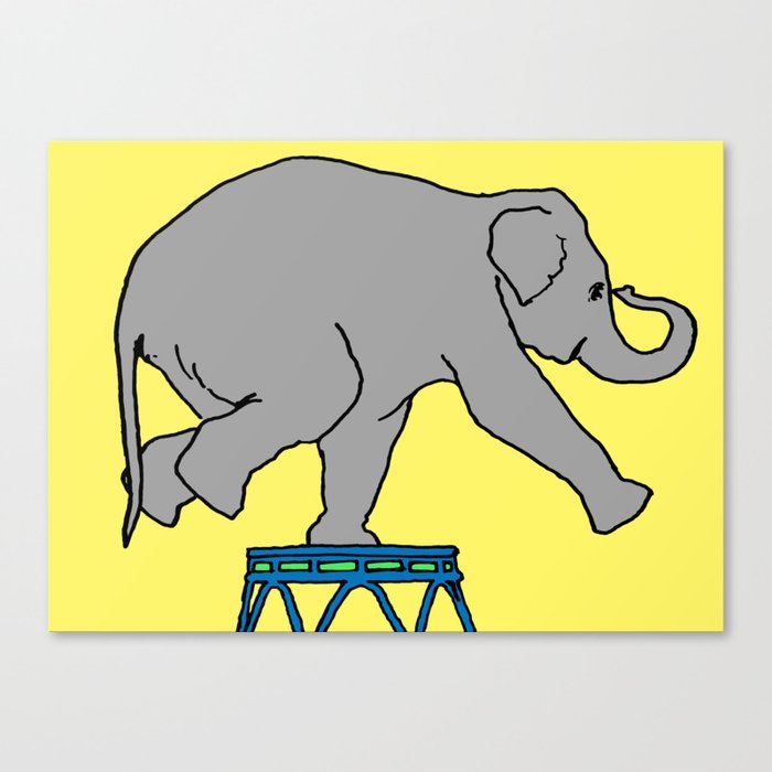 Elephant Drawing Elephant Painting Elephant Art Canvas Print By