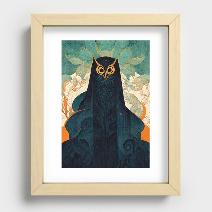 Odin AI depiction Recessed Framed Print