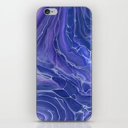 Lavender Blue Marble Abstraction iPhone Skin