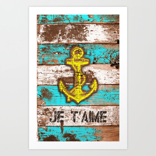 Anchor Marine (Je t'aime) Art Print