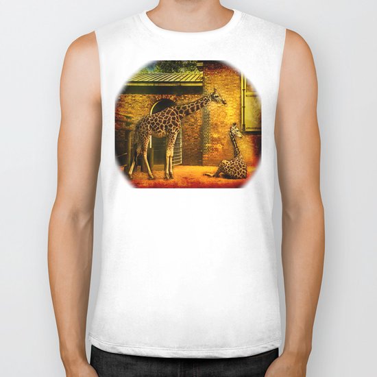 Giraffes Biker Tank