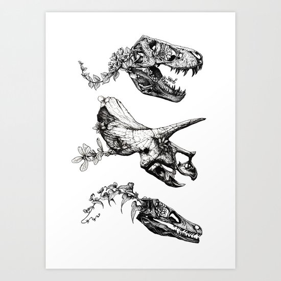 Jurassic Bloom. Art Print