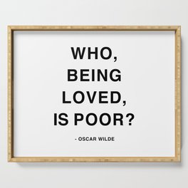 Oscar Wilde Love Quotes  Serving Tray