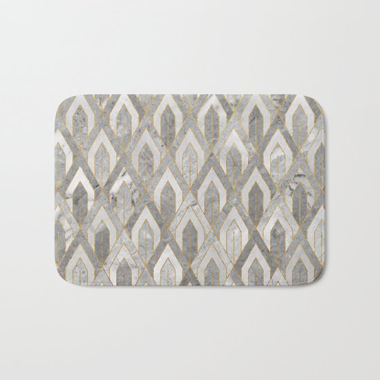Art Deco Marble Pattern Bath Mat