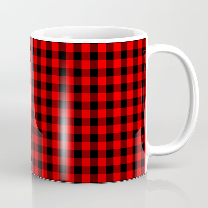 Mini Red And Black Buffalo Check Plaid Tartan Coffee Mug