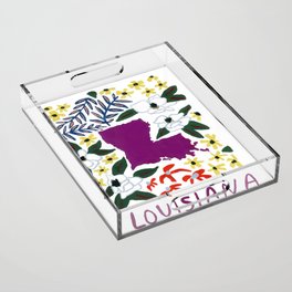 Louisiana + Florals Acrylic Tray