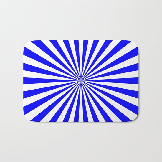 Starburst (Blue/White) Bath Mat