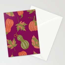 Green and Orange Pumpkin Texture. Colorful Seamless Pattern Stationery Card