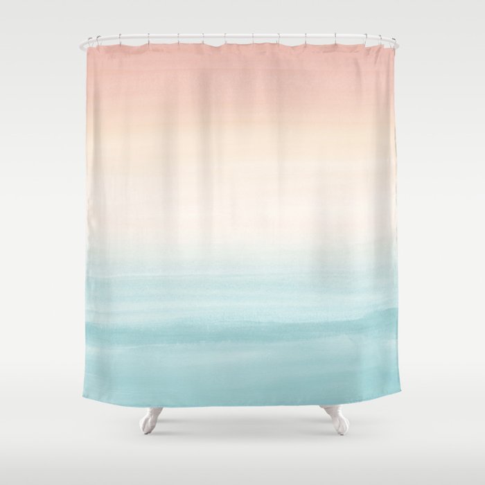 Touching Watercolor Abstract Beach Dream #3 #painting #decor #art #society6 Shower Curtain