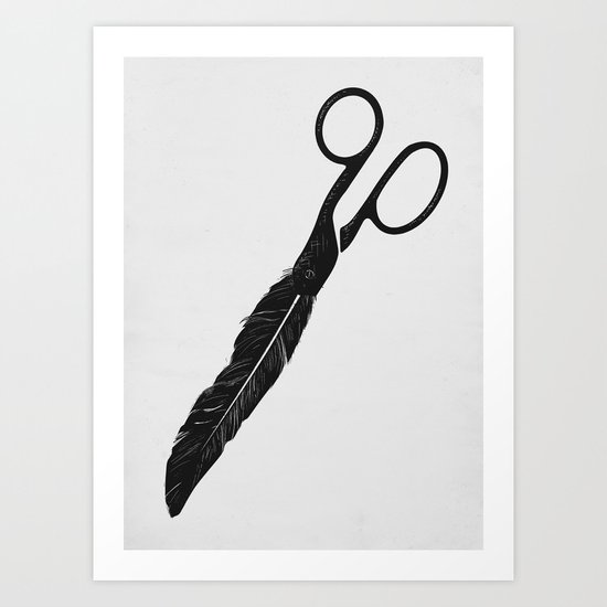 Feathered. Art Print
