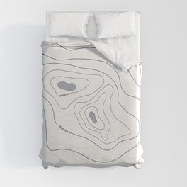TOPOGRAPHIC MAP QUOTES  Duvet Cover