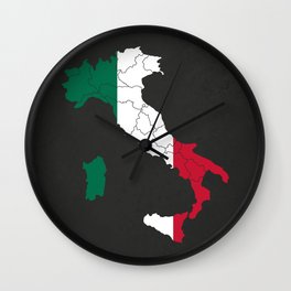 Italy Flag Map Wall Clock | Italianflag, Italyflag, Blackitalymap, Italymapoutline, Italiancoastline, Italymap, Italianmap, Blackmap, Italyregions, Graphicdesign 
