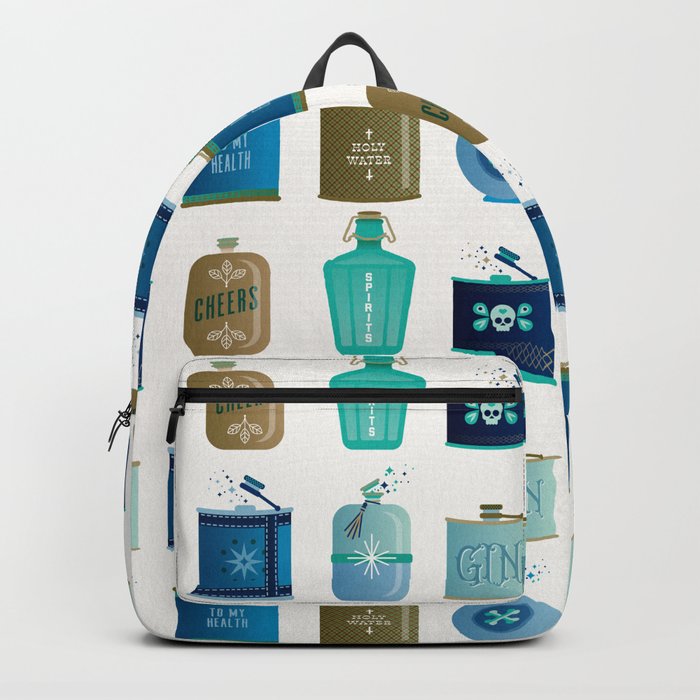 Flask Collection – Blue and Tan Palette Backpack