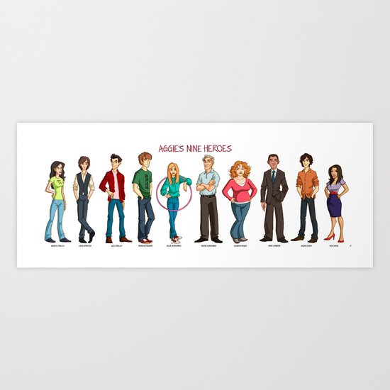 Aggie's Nine Heroes Art Print