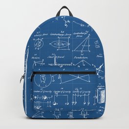 Table Of Engineering And Mechanics Blueprint Artwork Backpack