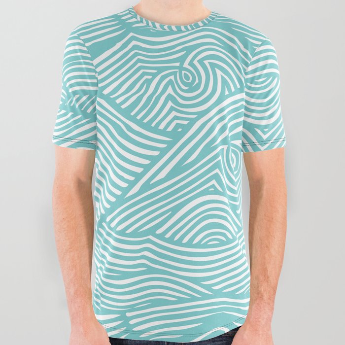 Waves All Over Graphic Tee