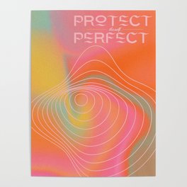 Colorful Protect over Perfect Poster