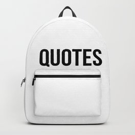 black quote Backpack | Blackquote, Graphicdesign 