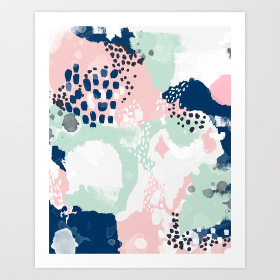 Kimmie - abstract painting modern hipster trendy urban city painterly boho home college dorm decor Art Print