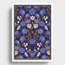 Mystery Blooms {Periwinkle} Framed Canvas