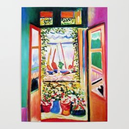 The Open Window Coastal - Floral and Maritime Collioure oil painting by Henri Matisse oil paint Poster